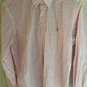 Ralph Lauren Men’s Pink Checkered Shirt Size M